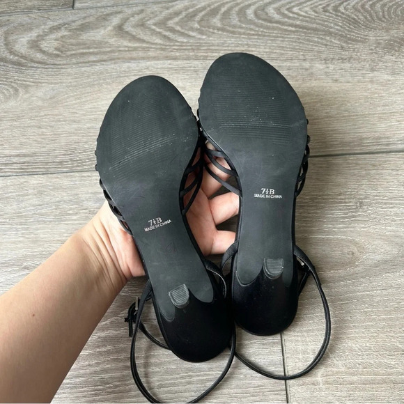 Arnold Churgin Handmade Satin Floral Strappy Sandals - Picture 7 of 13